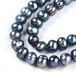 Natural Cultured Freshwater Pearl Beads Strands&nbsp;PEAR-N013-05C-01