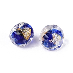 Handmade Gold & Silver Foil Glass Beads&nbsp;FOIL-Q003-01C