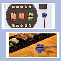 Porcelain Chopstick Stand&nbsp;AJEW-WH0031-86D