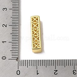 真鍮ビーズ  カドミウムフリー＆鉛フリー  クリアキュービックジルコニア  文字I  20.5x5x5mm  穴：4.5x2.5mm&nbsp;KK-D098-04I-G