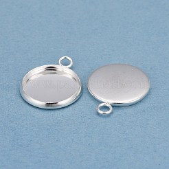 304 Stainless Steel Pendant Cabochon Settings&nbsp;STAS-F191-14S-D