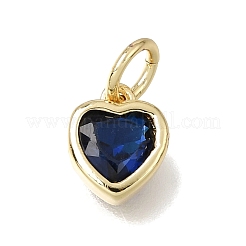 Valentine's Day Brass Pave Cubic Zirconia Charms&nbsp;CU-E002-03G