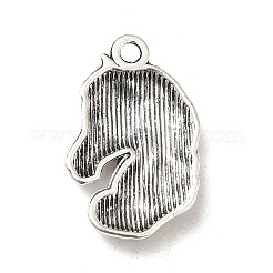 合金のチベット風チャーム  馬の頭のチャーム  アンティークシルバー  28.5x18x4.5mm  穴：2.5mm&nbsp;X-PALLOY-M198-36AS