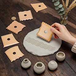 6Pcs Wooden Pottery Foot Shaper Tools&nbsp;DIY-UN0008-61