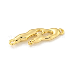 真鍮製のシャンデリアコンポーネントリンク  不規則な枝  ゴールドカラー  21.5x6x2.5mm  穴：1mm&nbsp;LS-KK-Z072-08G