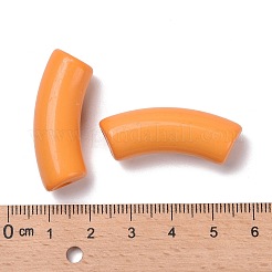 不透明なアクリルビーズ  カーブチューブ  ゴールド  34.5x13x11mm  穴：3.5mm  約155個/500g&nbsp;SACR-S677-011