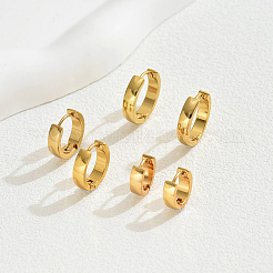 3 Pairs Vintage Smooth Brass Hoop Earring Sets&nbsp;MK3125-2