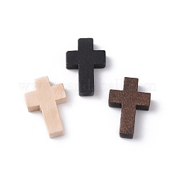ウッドペンダント  クロス  ミックスカラー  22x15x4.2mm  穴：2mm  3色  20個/カラー  60個/セット&nbsp;WOOD-X0004-05