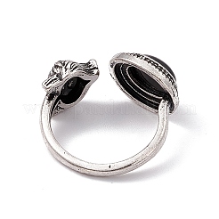 Fox Natural Gemstone Cuff Rings&nbsp;KK-A173-06AS