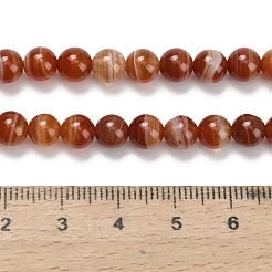 Natural Banded Agate Beads Strands&nbsp;G-L642-B04-6mm