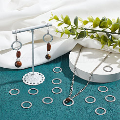 30Pcs 304 Stainless Steel Linking Rings&nbsp;STAS-BC0003-62B