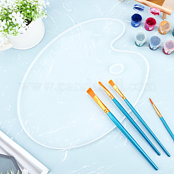 DIYパレット製図板作成キット  シリコンモールド付き  アートブラシ  シリコン100ml計量カップ  プラスチック移送ピペット  白樺木製工芸品アイスクリームのスティック  ラテックス指サック  ホワイト  299x215x8mm  穴：20.5x30mm  1 PC&nbsp;DIY-GF0002-62