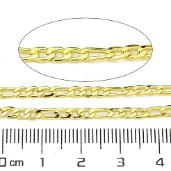 304ステンレススチールフィガロチェーン  溶接されていない  スプールで  18KGP本金メッキ  4.5~6.5x3x1mm&nbsp;CHS-G036-07G