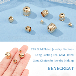 32Pcs 4 Style Brass Cord Ends&nbsp;KK-BC0009-80