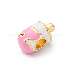 Brass Enamel European Beads&nbsp;KK-Q098-26G-B