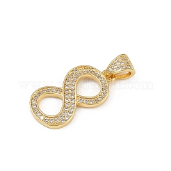 Brass Micro Pave Cubic Zirconia Pendants&nbsp;KK-S528-06G