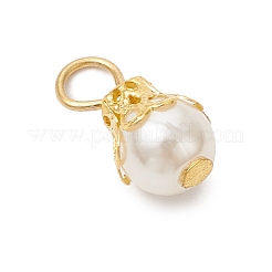 Round Imitation Pearl Acrylic  Pendants&nbsp;PALLOY-JF04002-01