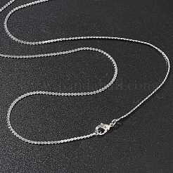 1.5mm Rack Plating Brass Serpentine Chain Necklaces for Women Men&nbsp;MAK-L044-12P