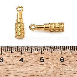 304ステンレスペンダント  口紅のチャーム  イオンプレーティング（ip）  長持ちメッキ  18KGP本金メッキ  18x5mm  穴：1.6mm&nbsp;STAS-P446-04G