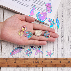 48Pcs 12 Styles 201 Stainless Steel Filigree Pendants&nbsp;STAS-FW0001-17