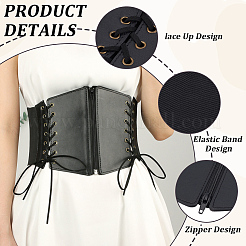 1Pc Imitation Leather Elastic Belts for Women&nbsp;AJEW-CL0002-90