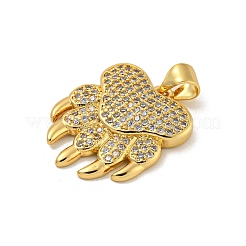 Brass Micro Pave Cubic Zirconia Pendants&nbsp;KK-N254-126G