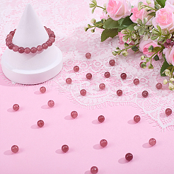 1 Strand Natural Dyed Strawberry Quartz Beads Strands&nbsp;G-ME0001-33