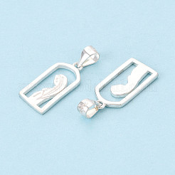 925 Sterling Silver Arch Shape with Virgin Pendants&nbsp;STER-N016-120S