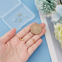 8個4スタイルのスターリングシルバーアイスピックピンチベイル  s925スタンプあり  ゴールデン＆シルバー  11~13mm  穴：3x3.5~4mm  2個/スタイル&nbsp;STER-PH0001-52
