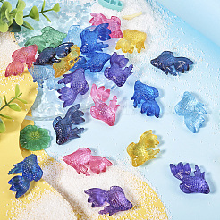 42Pcs 7 Colors Transparent Acrylic Pendants&nbsp;MACR-TA0001-57