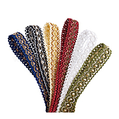 12 Yards 6 Colors Ethnic Style Polyester Braided Lace Ribbons&nbsp;SRIB-PH0001-49