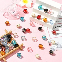 90Pcs 9 Colors Transparent Acrylic Beads&nbsp;MACR-YW0004-24