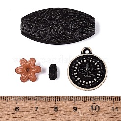 混合アンティーク調のアクリルビーズ/ペンダント  ミックスカラー  6~41x6~28x1.5~21mm  穴：0.5~5mm  約240個/500g&nbsp;MACR-R546-04