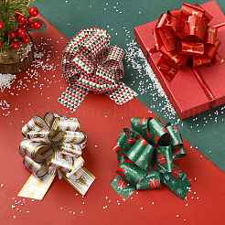 クリスマス用プラスチック製プルリボン 12色 12個  パーティー、お祭り、家の装飾に  ミックスカラー  100mm  1pc /カラー&nbsp;PL-FZCD2FD-01
