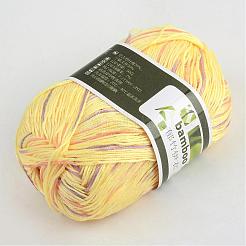 ソフトベビー用毛糸  竹繊維と絹で  カラフル  1mm  約140m /ロール  50 G /ロール  6のロール/箱&nbsp;YCOR-R024-ZM040A
