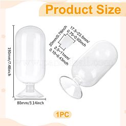Glass Matchwood Cloche with Punch Match Holder&nbsp;AJEW-WH0816-334