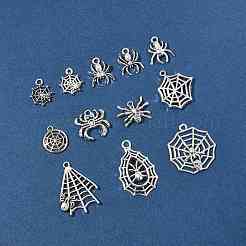 12pcs12スタイルチベットスタイルアロイペンダント  アンティークシルバー  14.5~34.5x13~27x2~3.5mm  穴：0.8~2.5mm  1個/スタイル&nbsp;FIND-FS0004-67