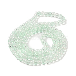 ガラスビーズ連売り  グリッターパウダー付き  ラウンド  アクアマリン  6x5.5mm  穴：1mm  約142個/連  29.92''（76センチメートル）&nbsp;GLAA-K068-01A-09