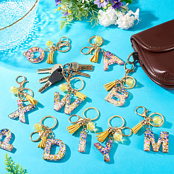 Alloy Resin Polygon Keychains&nbsp;KEYC-TADJ0002-03G-A