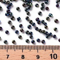 12/0 ガラスシードビーズ  アイリスラウンド  カラフル  2mm  穴：1mm  約30000個/ポンド&nbsp;SEED-A009-2mm-605