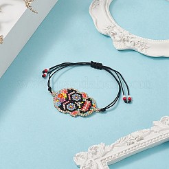 Handmade Japanese Seed Skull Link Bracelet&nbsp;BJEW-MZ00021-01