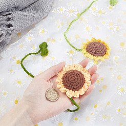 2Pcs 2 Styles Sunflower Woolen Yarn Sunflower Costume Accessories Decorations&nbsp;DIY-DR0001-45