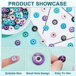 80Pcs 5 Colors Printed Freshwater Shell Charms&nbsp;SHEL-AR0001-12