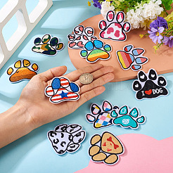 12Pcs 12 Colors Devil's Claw Embroider Thread Cloth on/Sew On Patches&nbsp;PATC-TA0001-39