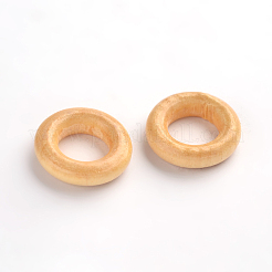 ドーナツ木製の連結リング  染め  無鉛の  小麦  15x4mm  穴：8mm&nbsp;X-WOOD-Q014-15mm-04-LF
