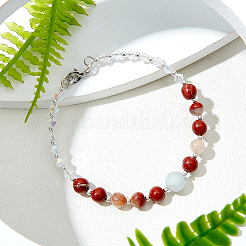 Natural Red Jasper Round Bead Strands&nbsp;G-OC0001-68