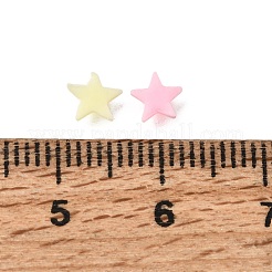 光る手作りポリマークレイカボション  スター  暗闇で光る  ミックスカラー  4.5~5x4~7x0.2~1.8mm  約43478個/500g&nbsp;PY-CBA5A20-20
