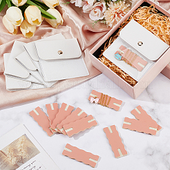 6Pcs Square PU Leather Jewelry Storage Bags with Iron Button&nbsp;ABAG-OC0001-18E