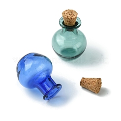 10Pcs 5 Colors Round Glass Cork Bottles Ornament&nbsp;GLAA-FS0001-73