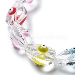 Handmade Evil Eye Lampwork Beads Strands&nbsp;LAMP-F035-15A